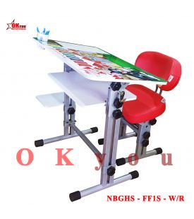 Bộ bàn ghế học sinh Okyou FF1S  W-R